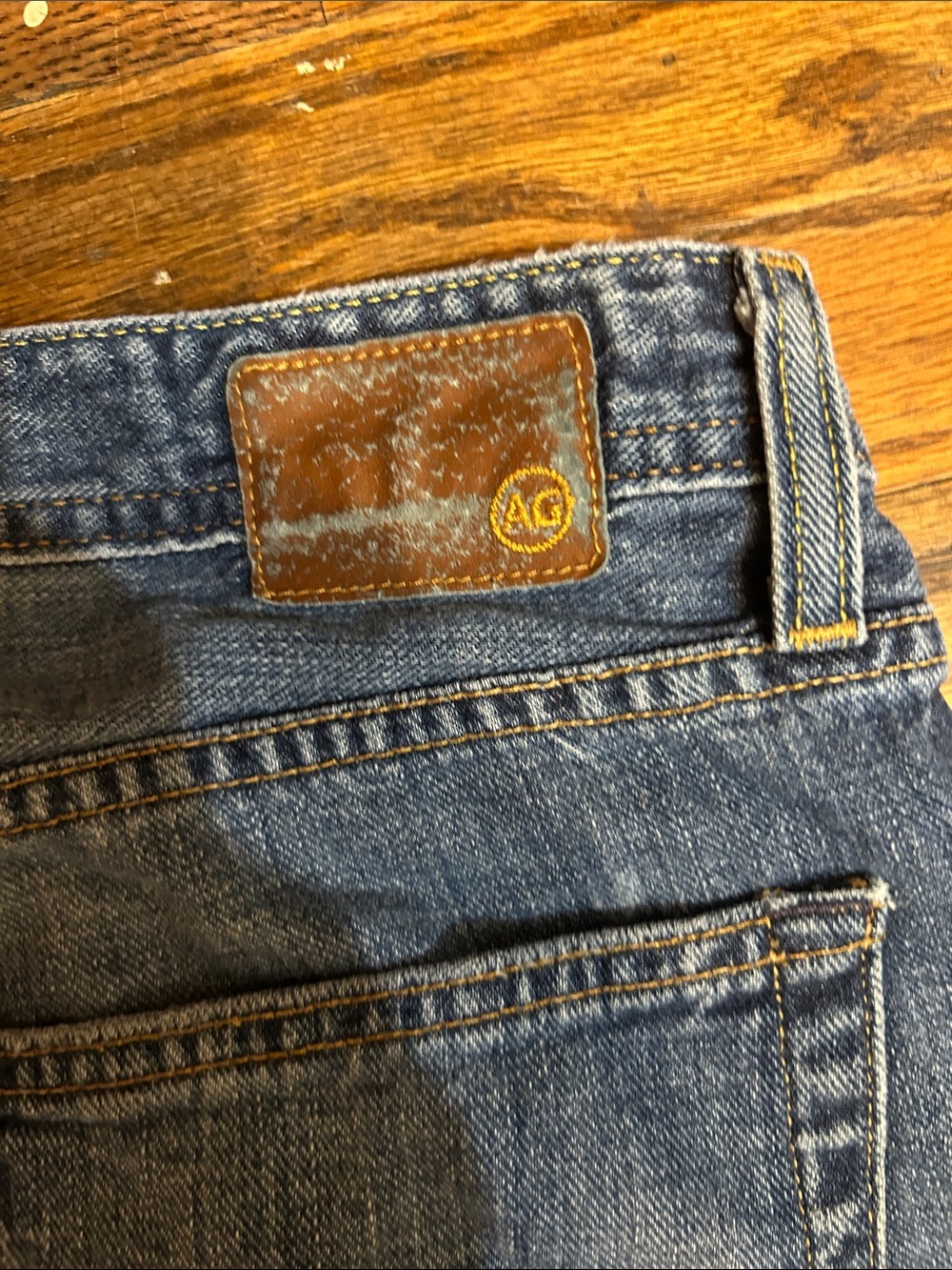 Ag Adriano Goldschmied Men's Bootcut Jeans in Medium Blue Wash - Picture 12 of 16